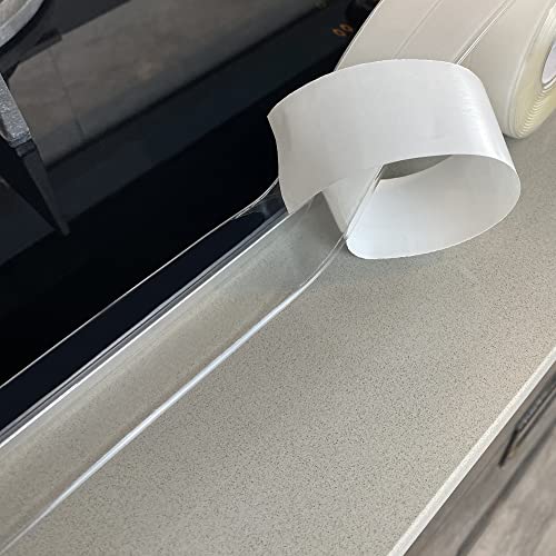 Caulk Tape Self Adhesive,Caulking Tape for Bathroom Sealant Strip Caulk Strip,Waterproof Caulking Sealing Tape for Bathroom, Toilet, Kitchen Countertop,Bathroom,Toilet (Clear-1.5IN-10.5FT-A) - style: Clear-1.5IN-10.5FT-A