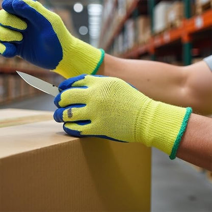 G & F 1607M Blue Kevlar Cut Resistant Work Gloves, Medium - size: Medium (Pack of 1)
