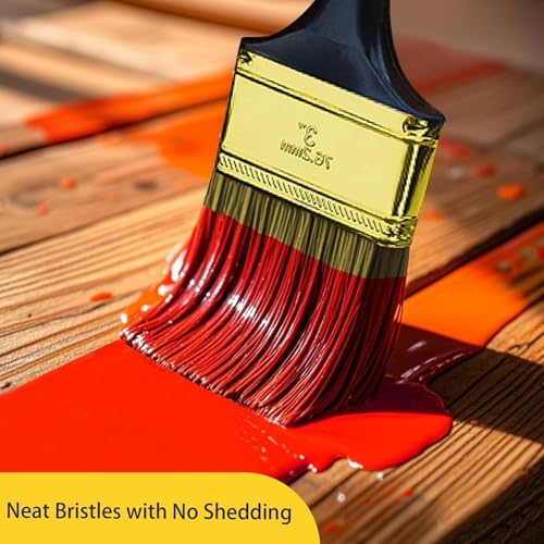 Paint Brush Set, 20 Pack Paint Brushes, 5 Sizes (1" 1.5" 2" 3" Flat & 1.5" Angled), Bulk Paint Brushes for Walls, Home Furniture, Fences, and Interior & Exterior Home Improvement