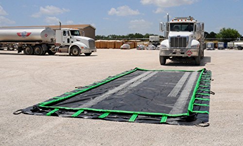 UltraTech 8664 Ultra-Containment Berm, Rapid Rise Model, PVC, 15' x 50', Black - size: 15' x 50', style: PVC