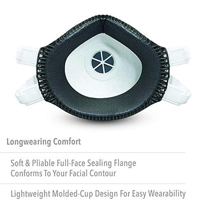 Honeywell Safety Products SAF-T-Fit Plus Disposable Lead Paint Removal P100 Respirator Mask with Exhalation Valve, 1-Pack (RWS-54020)