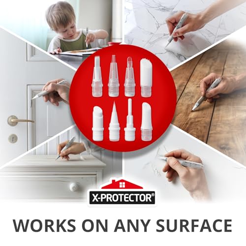 X-Protector Brush Tips for Fillable Touch Up Paint Pen Kit - 8 Pcs Pack - Compatible Only with Fillable Version! - style: Pack of 8, Brushes for Fillable Version