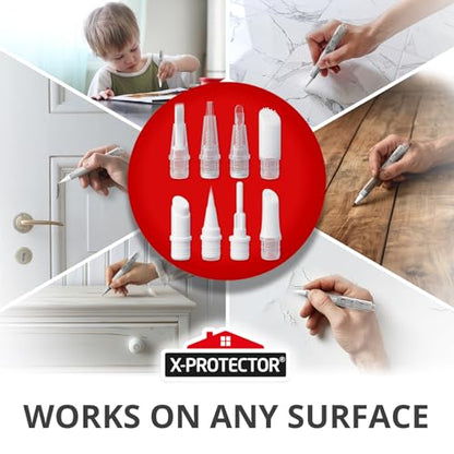 X-Protector Brush Tips for Fillable Touch Up Paint Pen Kit - 8 Pcs Pack - Compatible Only with Fillable Version! - style: Pack of 8, Brushes for Fillable Version