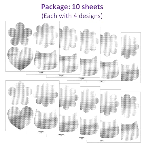Cute Window Screen Repair Kit (10 Sheets) Mesh Screen Patch Tape for Windows
