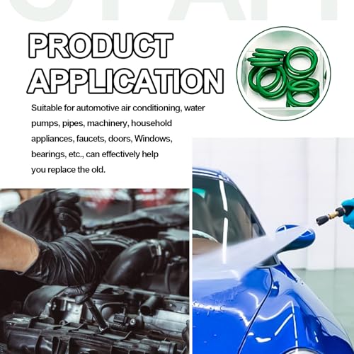 Car A/C Repair Kit, 270PCS O-Ring Set + 102PCS Car Air Conditioner Valve Core Kit with Double Head Install Tool, A/C R12 R134a Refrigeration Tire Valve Stem Cores, O-Ring Seals Kit