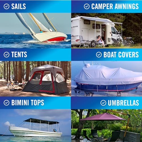 Better Boat Repair Tape for Fabric and Vinyl 30ft x 3in, Clear Waterproof Patch Tape for RV Awning Canvas Tent Tarp Sail Canopy Boat Cover, Heavy Duty - color: Clear