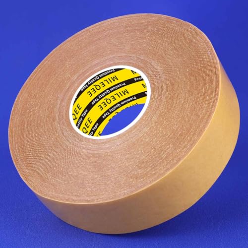 Double-Sided Tape Strong and Tough, 1in x 66FT(20m), Durable Duct Cloth Carpet Rugs Fiberglass Mesh Tape, High Stickiness 2 Sided, Multipurpose Removable Residue-Free, Easy Tear - size: 1" x 66FT
