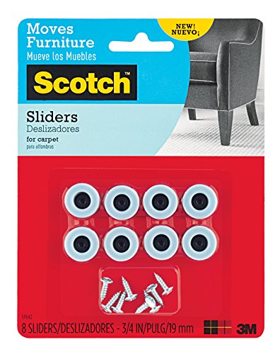Scotch Nail-in Sliders, Gray/Black, 3/4-Inch, 8 Sliders/Pack (SP642)