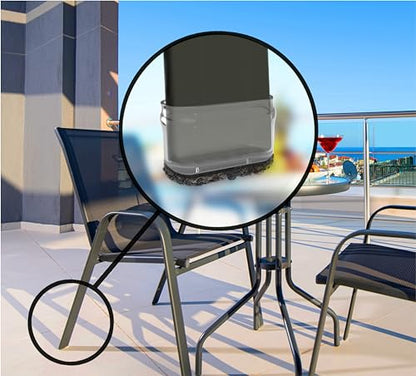 Slipstick GorillaOutdoor Berber Furniture Feet Pads with Clear Sleeve Sock (8 Pack) Weatherproof Outdoor Furniture Sliders for Medium Rectangular Legs - size: Rectangular Medium