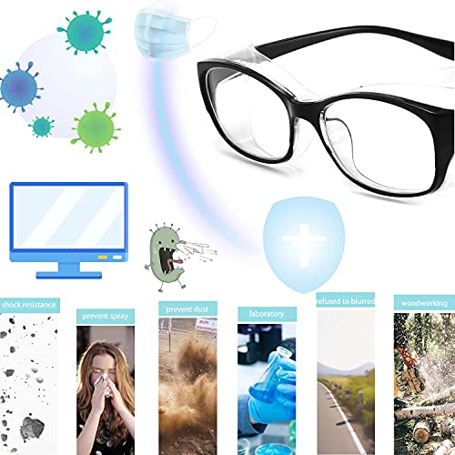 Dollger Safety Glasses with Readers 1.5 2.0 1.0 Progressive Multifocus Anti Fog and Blue Light Blocking Reading Glasses - color: Black, size: 1.5x