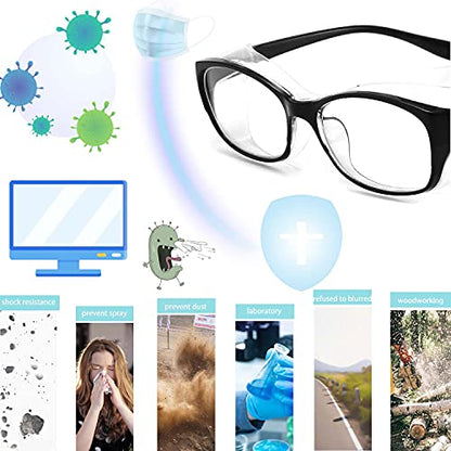 Dollger Safety Glasses with Readers 1.5 2.0 1.0 Progressive Multifocus Anti Fog and Blue Light Blocking Reading Glasses - color: Black, size: 1.5x