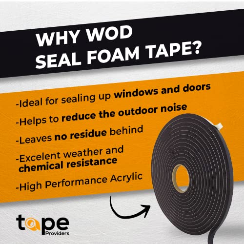 WOD Seal Foam Tape 3/16 Inch T x 1.5 Inch W - Single Sided Closed Cell - Made in USA Weather Stripping, HVAC, Sealing Doors, Windows, Pipes, Cooling, Sound Proof, and Air Conditioning 50 ft SSFLDFT - size: Width: 1.5 inch