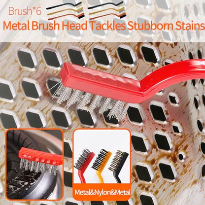 19 Pcs Small Crevice Cleaning Brush Set, Groove Gap Cleaning Tool for Cleaning Kitchen, Bathroom, Corner, Sink, Door, Blinds, Faucets, Window Track,Cup - size: 19 PCS