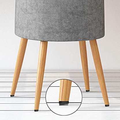 ALIMITOPIA 40pcs Screw-on Furniture Felt Pad Chair Glide Slider Hardwood Floor Protector for Wooden Leg Feet of Chair Table Furniture(Φ20mm or 0.8";Black) - size: 20mm(Black)