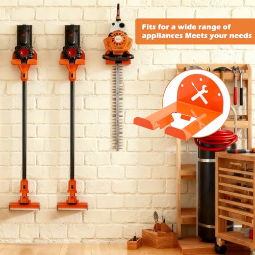 Trimmer Rack Wall Mount - Heavy Duty Wall Hanger for Grass Trimmer Garden Tools Chainsaw Hedge Trimmer 3 Pack Orange - size: 3 PACK