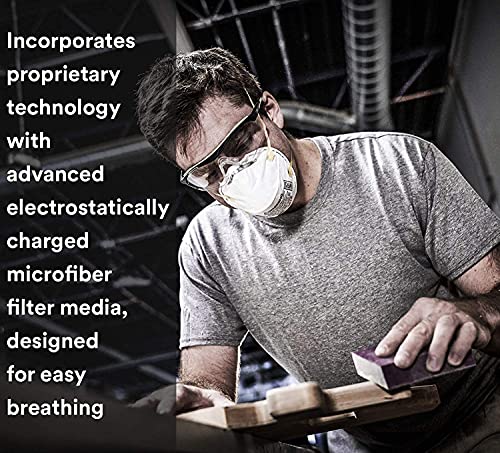 3M Personal Protective Equipment Particulate Respirator 8210, Pack of 160, N95, Disposable, NIOSH APPROVED, Smoke, Dust, Grinding, Sanding, Sawing, Sweeping