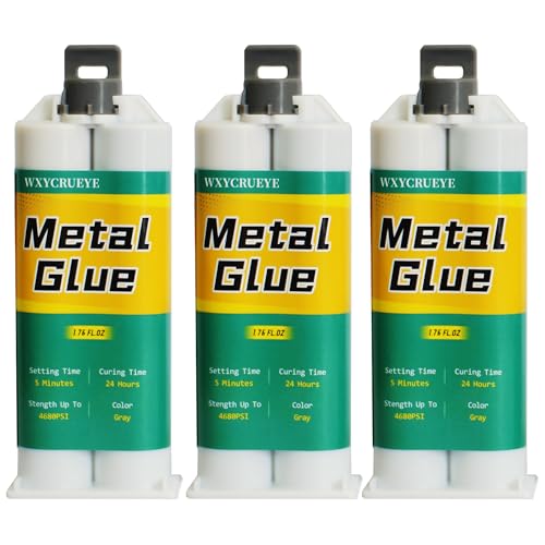Metal Repair Glue, Heavy Duty, High Heat, High-Strength Bonding, Metal Epoxy Glue, All Purpose, 3 Pack