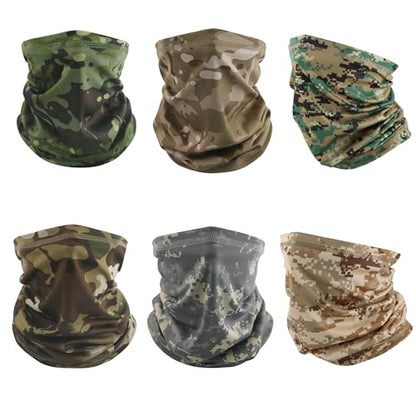 Neck Gaiter Face Mask, Sun Cooling Dust Camouflage Face Shield, Reusable Washable Bandana - color: Color-4