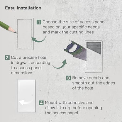 Vent Systems Access Panel for Drywall 10 x 20 Inch - Wall Hole Cover Plate - Metal Access Door with Handle - Plumbing Access Panel for Drywall - Service Shaft Crawl Space Door - Wall Access Panel - size: 10" X 20"