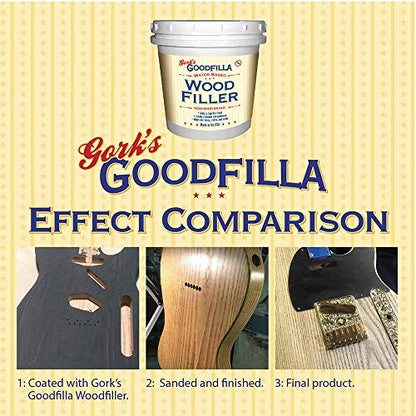 Goodfilla Red Oak, 8 oz, Wood and Grain Filler, Stainable, Tintable, Sandable, Zero Waste, Non-Toxic, USA Made - color: Red Oak, size: 8 oz