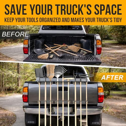 Utility Trailer Tool Rack, Shovel Holder for Truck, 6Pcs 3 Hole Tool Rack Rake Shovel Holder Landscape Hand Tool Accessories for Trailer Truck - size: 6pcs 3 Hole Tool Rack