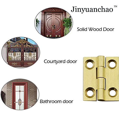 Mini Solid Brass Hinges Cabinet Drawer Butt Hinges for Jewelry Chest Wood Box,1/1.5/2.5Inch,Butt Hinges,8PCS (2.5Inch) - size: 2.5Inch