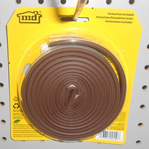 All Weather EPDM Rubber weatherstripping, P Seal Door Seal - MD Building Products 02550 (Pack of 2) - color: Brown, size: 7/32 in. x 3/8 in. (Pack of 2)
