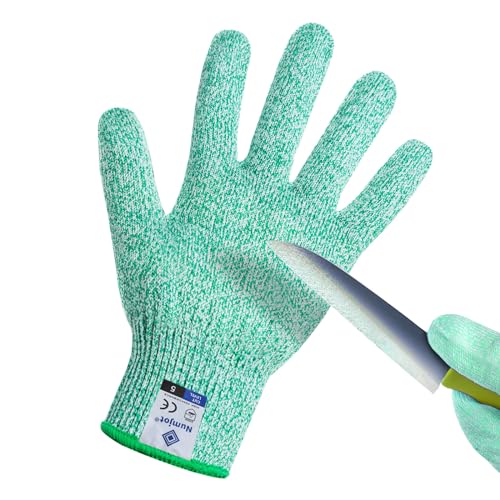 Cutting Gloves, Food Grade Level 5 Protection, Safety Kitchen Cut Gloves for Oyster Shucking, Fish Fillet Processing, Mandolin Slicing, Meat Cutting and Wood Carving. (Green-Medium 1 Pairs) - color: Green, size: Medium (Pack of 2)