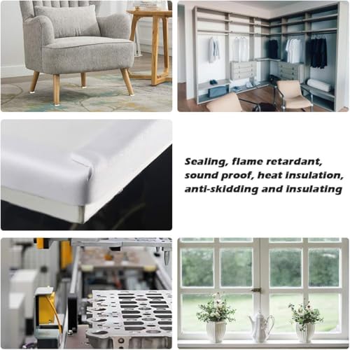ToLanbbt White Door Window Weather Stripping Self Adhesive Foam Tape High Density Foam Sealing Strip Window Insulation Weatherproof Gasket Tape 1" Wide X 1/4" Thick, 16.5 Ft X 2 Rolls, Total 33 Feet - color: White, size: 1 In x 1/4 In x 33Ft