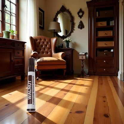 1Pc Furniture Repair Wood Cabinet Floor Touch Up Markers Scratch Filler Remover - Mahogany Wood Polish and Care Wood Floor Markers 95) (Walnut)