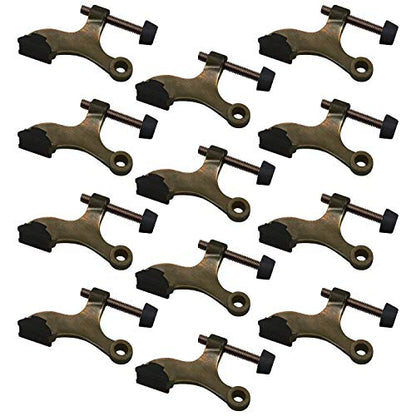 Nuk3y Hinge Pin Heavy Duty Adjustable Door Stop (12 Pack, Antique Brass) - color: Antique Brass, size: 12 Pack
