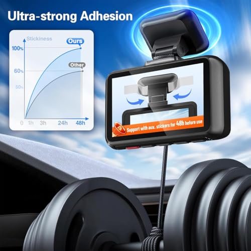 4 Pcs Heat Resistant Double-Sided Adhesive Pads, Rectangle 2.8x1.4 in Double-Sided Heavy Duty Mounting Tape, Waterproof Strong Sticky Padsfor Car, Home Decor & Outdoor Use