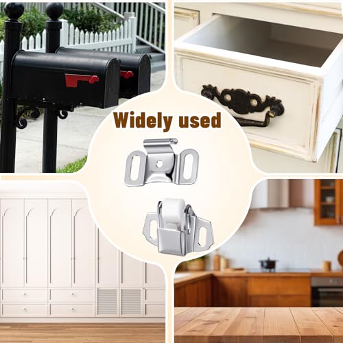Shimeyao 1 Set Mailbox Replacement Roller Catch Latch with Screws Hardware Roller Wheel Spring Door Catch Latch for Cabinet Doors Rv Camper Kitchen