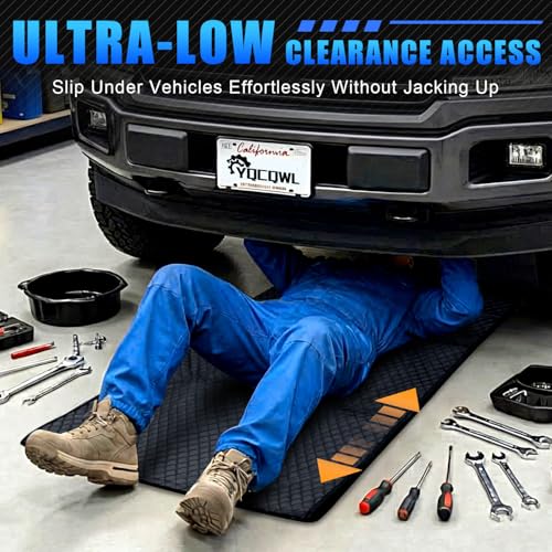 Rolling Creeper Mat, 145×67cm Portable Under Car Repair Pad with Storage Bag, Mechanics Mat for Low Clearance, Auto Repairing Tool for Working On The Ground, Gifts for Him Men Dad Husband Fathers 2026