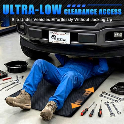 Rolling Creeper Mat, 145×67cm Portable Under Car Repair Pad with Storage Bag, Mechanics Mat for Low Clearance, Auto Repairing Tool for Working On The Ground, Gifts for Him Men Dad Husband Fathers 2026