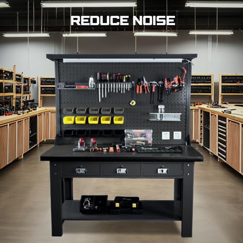 ONREVA Workbench Mat 20X48 Inches, EVA Rubber Work Mat, Protect Your Work Bench Top, Heavy Duty Pad for Tool Box Top, Table, Tool Station, Rolling Cabinet Cart Cover Liner Matt, 48"X20" 5mm Thick