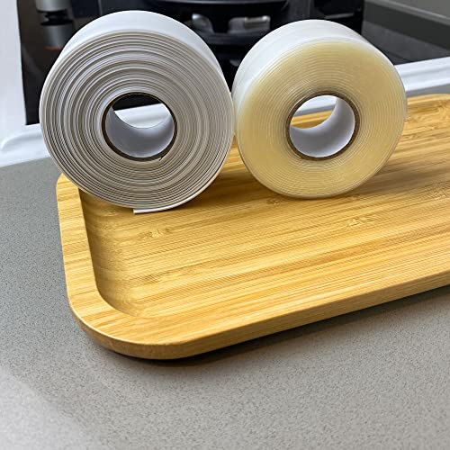 Caulk Tape Self Adhesive,Caulking Tape for Bathroom Sealant Strip Caulk Strip,Waterproof Caulking Sealing Tape for Bathroom, Toilet, Kitchen Countertop,Bathroom,Toilet (Clear-1.5IN-10.5FT-A) - style: Clear-1.5IN-10.5FT-A