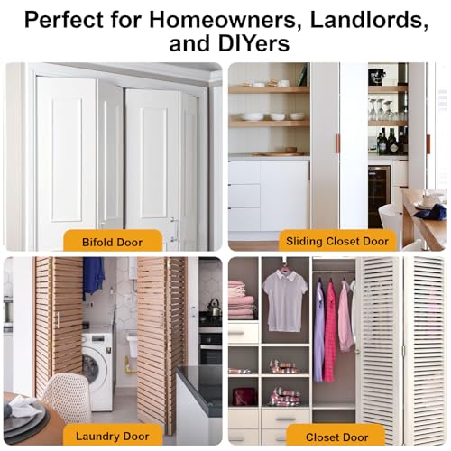 Bifold Door Repair Kit for 1-3/8 in Wood Doors, Includes N7192 Bi-Fold Door Repair Bracket & N7266 Top Pivot with Guide Wheel, Folding Closet Door Hardware Replacement