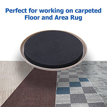 Furniture Sliders for Carpet, 8 Pcs 5" Round Furniture Moving Pads, Heavy-Duty Furniture Movers - Reusable Slider, Move Any Item Quickly, Easily and Safe! - size: Beige
