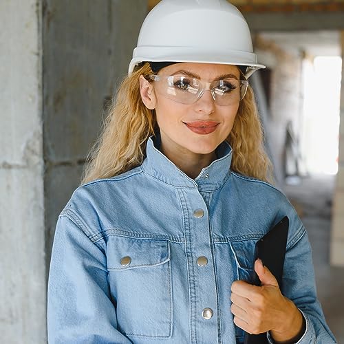 Salfboy Safety Glasses for Men Women ANSI Z87.1 Safety Glasses Bulk Protective Eyewear Scratch-Resistant - color: 50 Clear