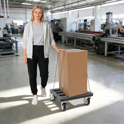 18x18 Inch Square Furniture Dolly, 1200LBS Heavy Duty Furniture Dolly for Sofa, Refrigerator, Washer on Hardwood & Carpet, Moving Dolly with 4 Swivel Wheels for Home and Office Moving