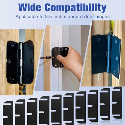 10 Pack Door Hinge Shims, 4 Inch Lenth 0.040 Inch Thickness Hardware for Door Hinge Repair Kit (3hole)