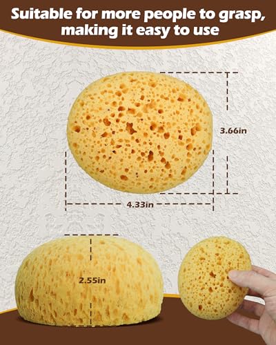 4Pcs Knockdown Texture Sponges, Sponge for Patch/Repair Ceiling Drywall Wall, DIY Painting Ceiling Wall Texture, Round Sponge, Clay sponges for Pottery, Texture Sponges