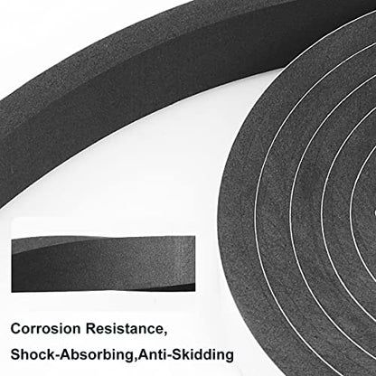 2 Rolls Weather Stripping Door Seal, 1''W x 3/8'' T Foam Tape Single Sided, Adhesive Closed Cell Weather Strip (Total 16 Feet Long)… - size: 1''W x 3/8''T x 16FT