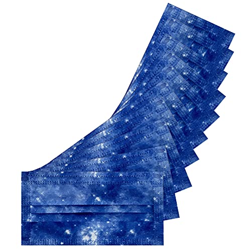 Disposable Safety Mask 3 Layer Protection Face Mask for Adults 50 pcs (Cosmo Night) - color: Cosmo Night
