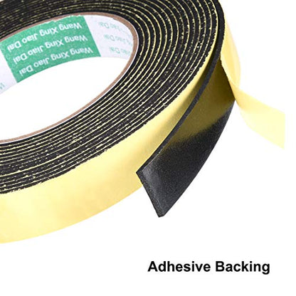 uxcell Sealing Foam Tape 20mm Wide 2mm Thick 5m/16.4ft Long, Self Adhesive Weather Strip for Window Door Insulation - size: 20mmx2mmx5m