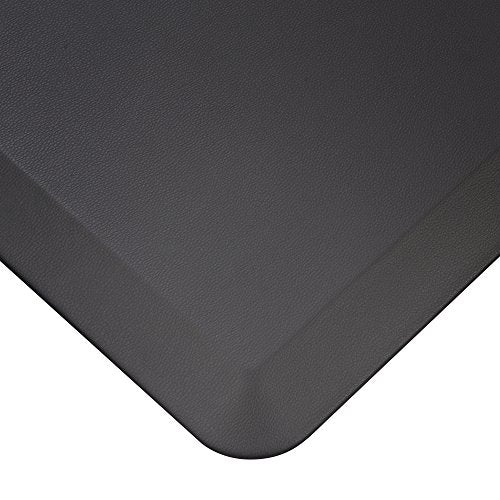 Cook N Home Anti Fatigue Floor Mat - 3/4 Inch Thick Perfect Kitchen Mats for Floor, Standing Desk Mat - Comfort at Home, Office, Garage -Durable - Stain Resistant - Non-Slip Bottom (39 x 20", Black) - style: Faux Leather Black
