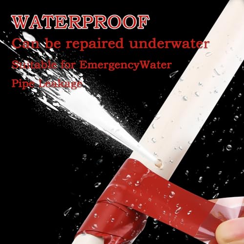 Self Fusing Silicone Tape 2 Rolls 1 in x 5' Red Waterproof Rubber Leak Proof Sealing Rubber Self-amalgamating Tape for Emergency Hot and Cold Water Pipe Repairs and Tool Fixation - size: 2 Rolls - 5 ft - Red - 20 mil Thickness
