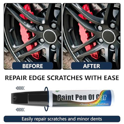 Car Touch-Up Paint Pen & Scratch Repair Marker & Eraser for Automotive Chips & Scratches, Dripless Paint Repair with Clear Coat & UV Protection, 0.5oz Universal Pen