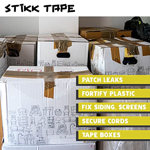 STIKK Duct Tape - Yellow Duck Tape - 3 inch x 25 Yards - Heavy Duty Tape for Repairs, Household Projects - for Commercial HVAC and Construction - Effective Heavy Duty Waterproof Duct Tape - color: Yellow